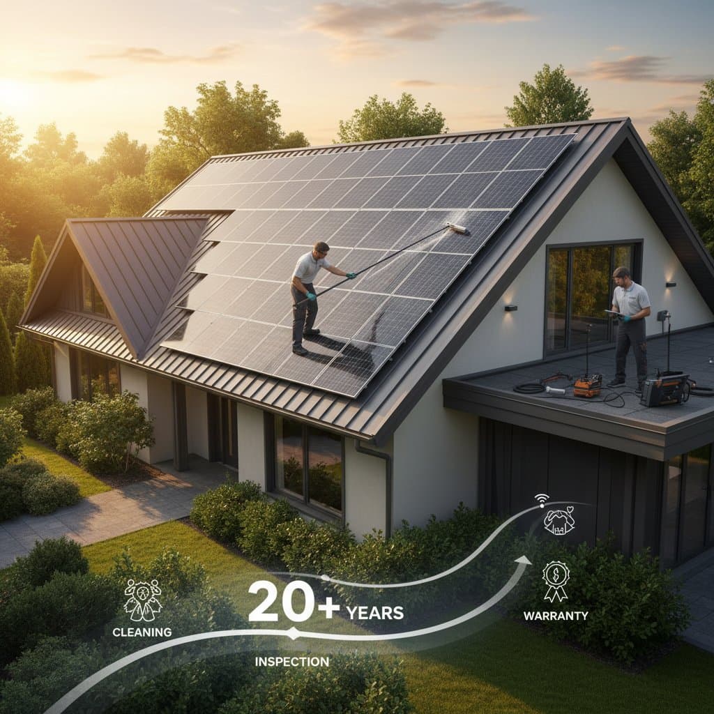 Featured image for Solar Panel Care Keeps Systems Running 20+ Years