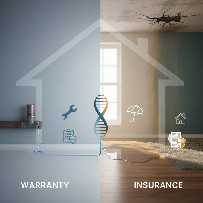 Featured image for Warranty Fixes the Leak, Insurance Covers the Damage