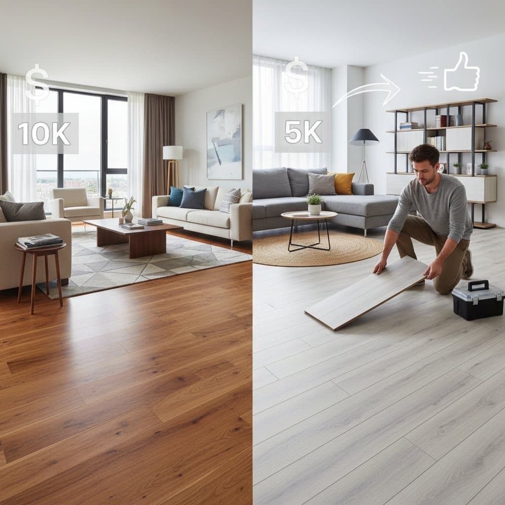 Featured image for Hardwood vs LVP: 2025 Costs Reveal True Winner