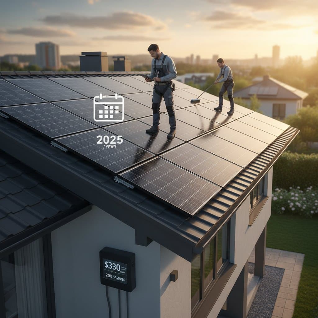 Featured image for Solar Panel Maintenance Averages $330 Per Year in 2025