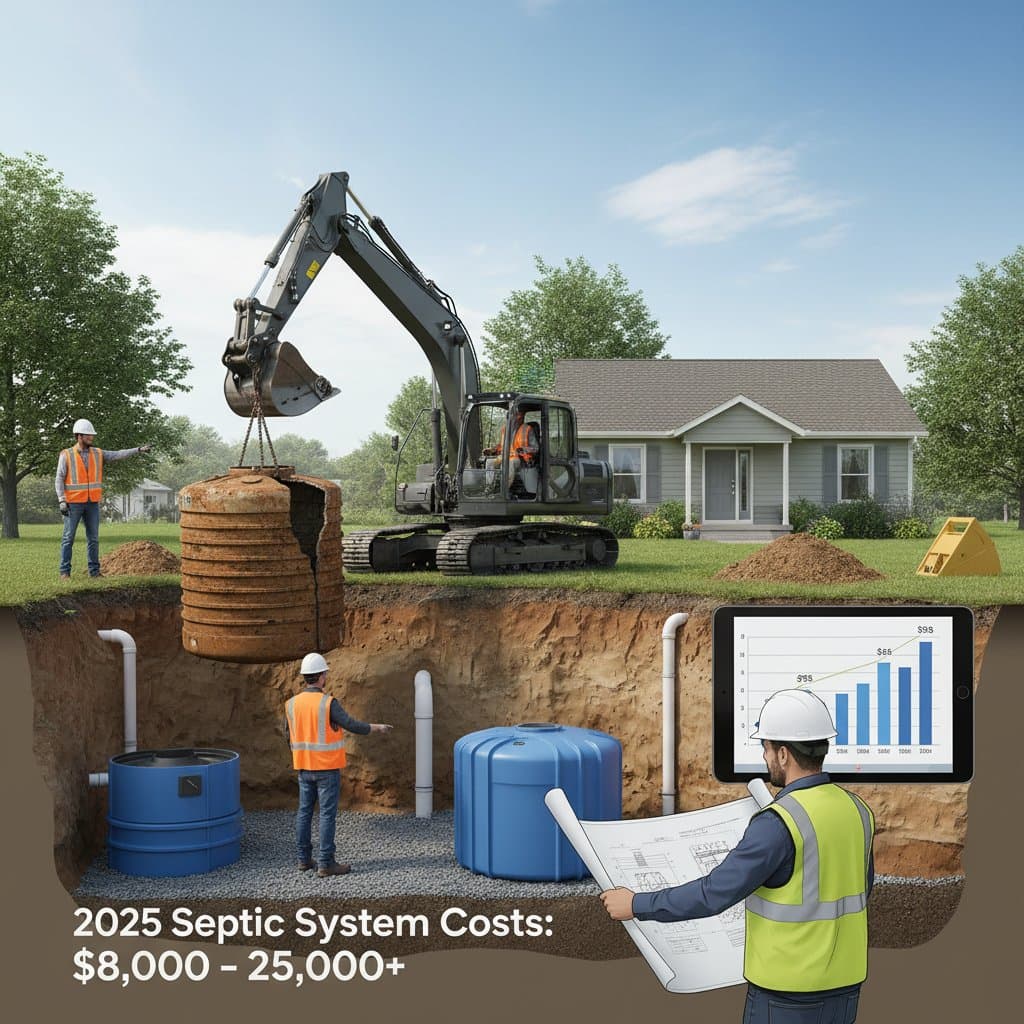 Featured image for Septic System Replacement Costs $8K to $25K in 2025