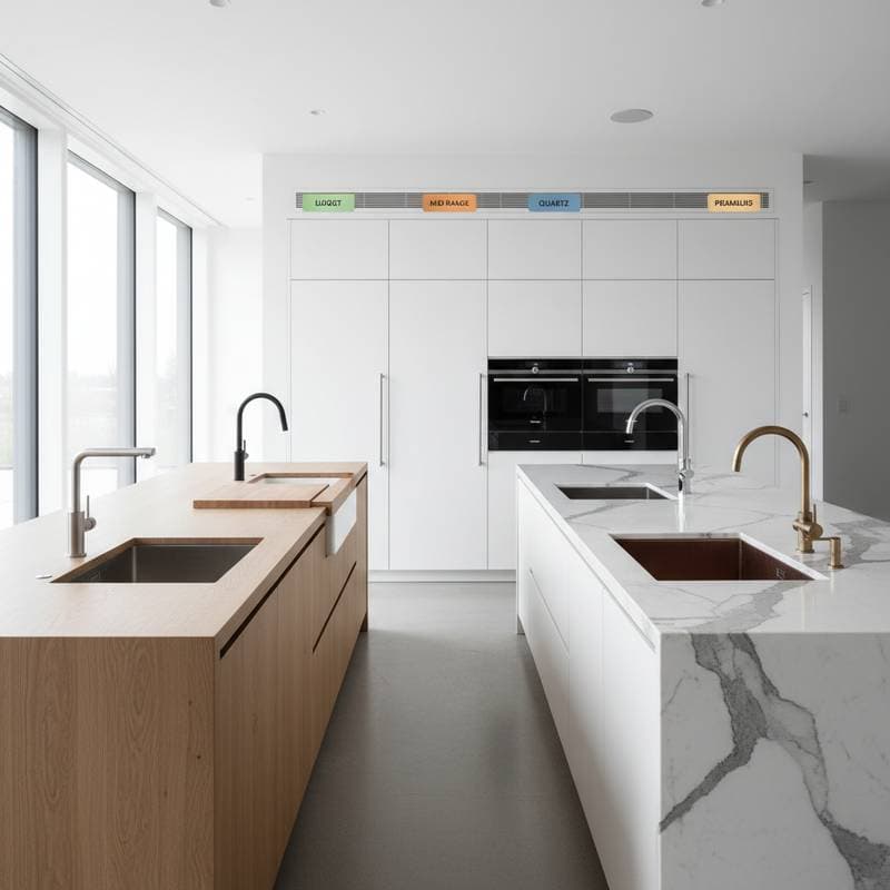 Featured image for Material Choices That Control Kitchen Island Costs