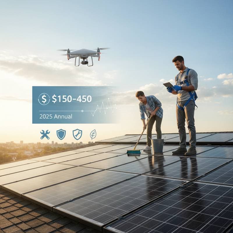 Featured image for Solar Maintenance Costs $150-$450 Per Year in 2025