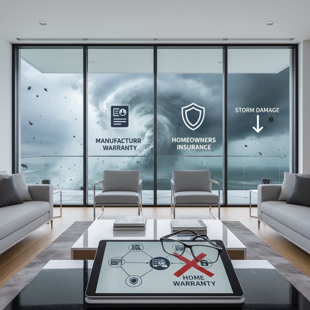 Featured image for Home Warranties Don't Cover Hurricane Window Storm Damage