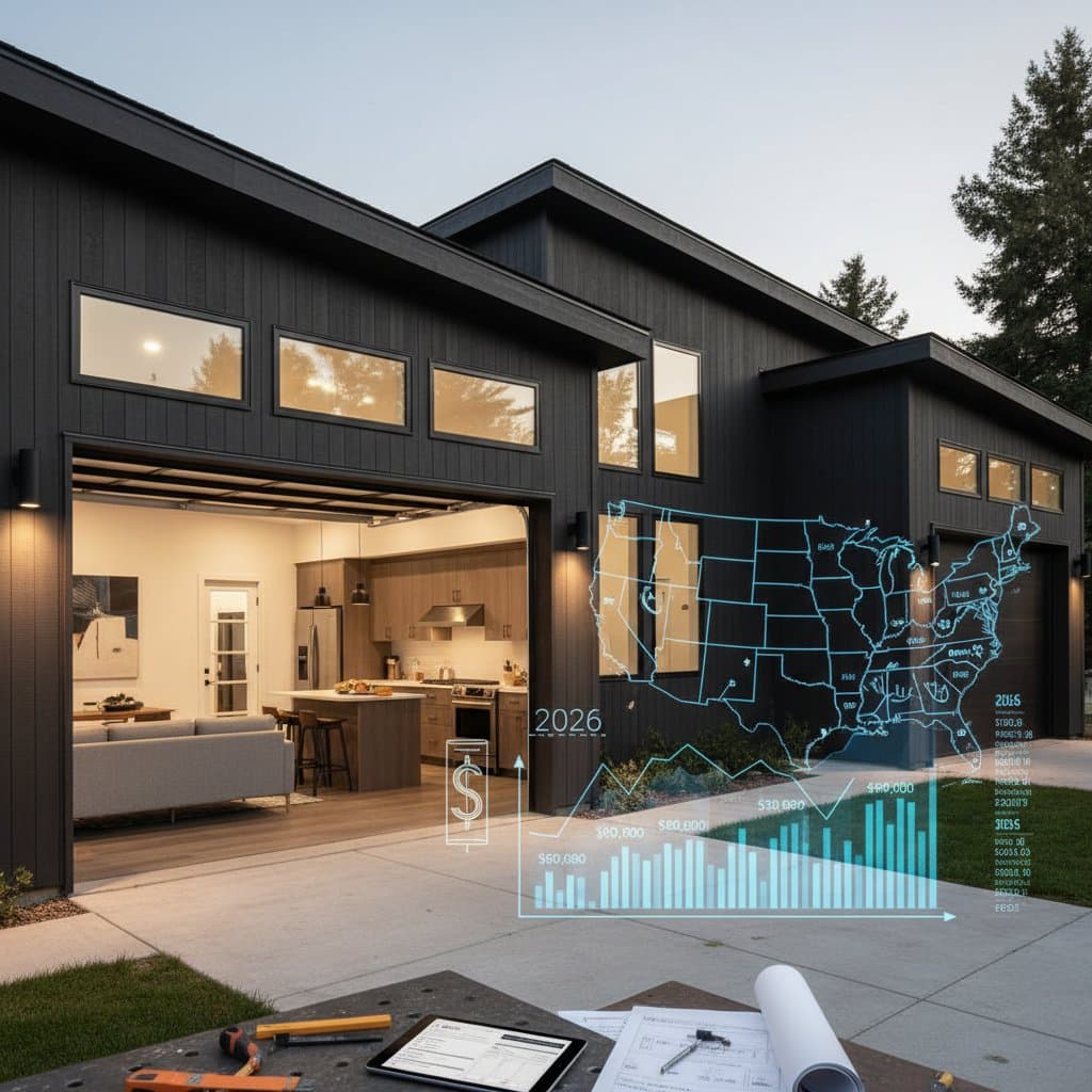 Featured image for Garage ADU Costs Range $60K-$180K by State in 2026