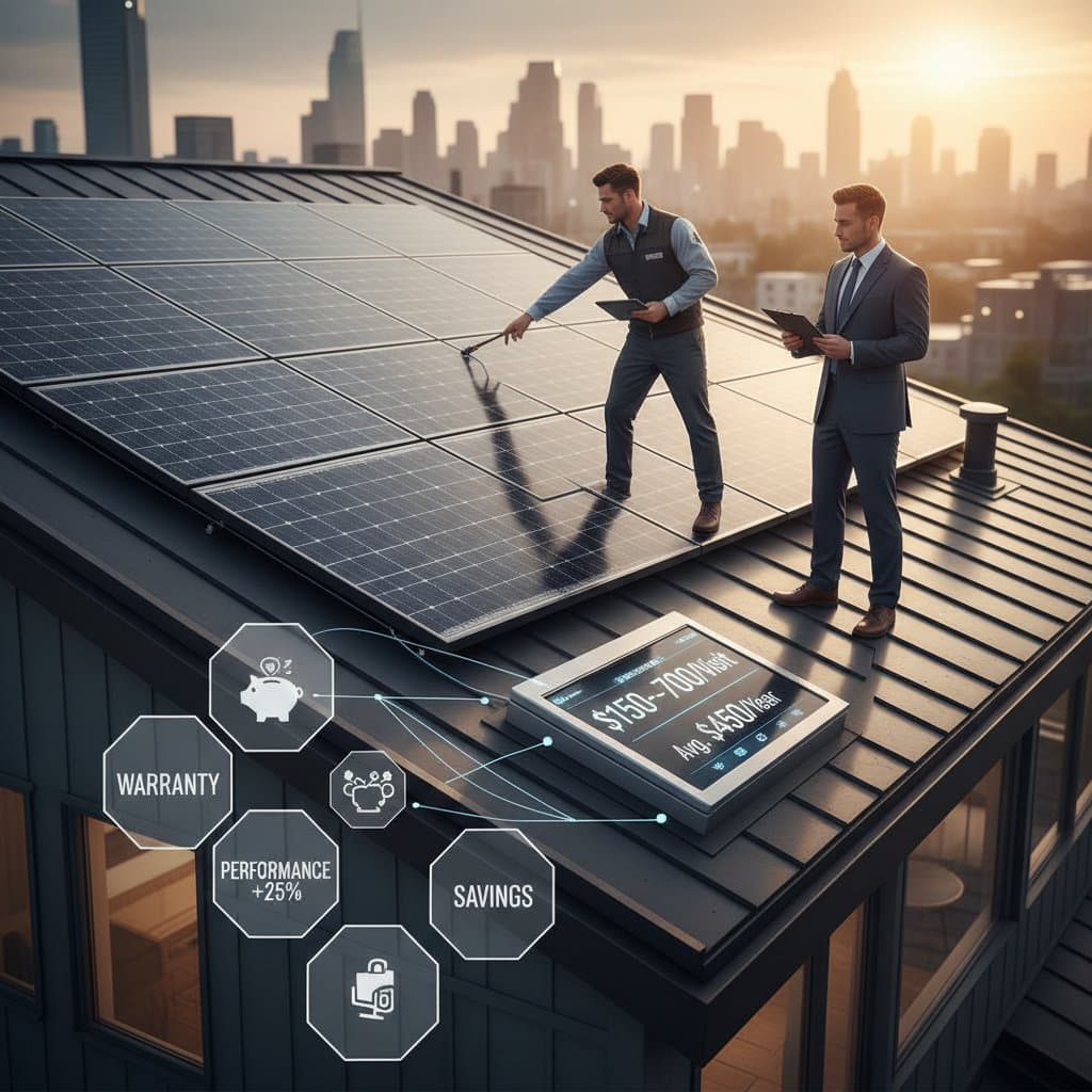 Featured image for Solar Maintenance Runs $150-$700 Per Visit in 2026