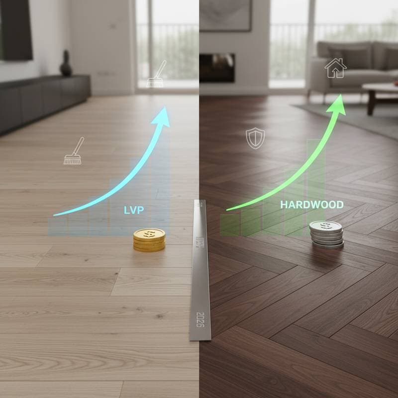 Featured image for LVP vs Hardwood: Total Ownership Costs Through 2026