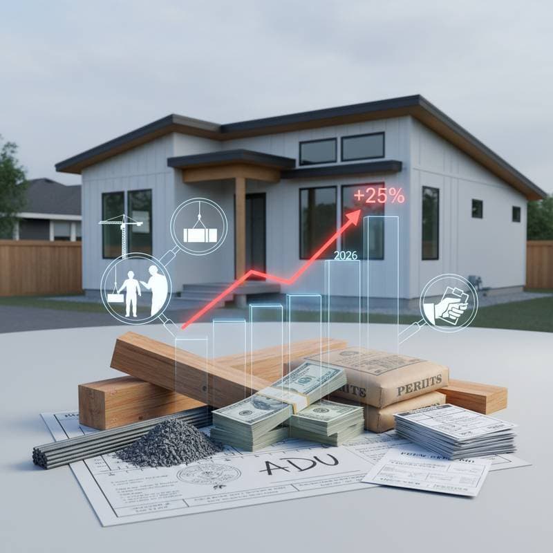 Featured image for Why ADU Costs Will Surge 25% in 2026